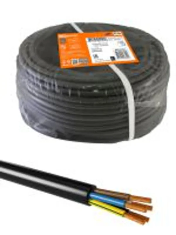 Провод ПВС 5х4 ГОСТ (100м), черный TDM SQ0118-0393