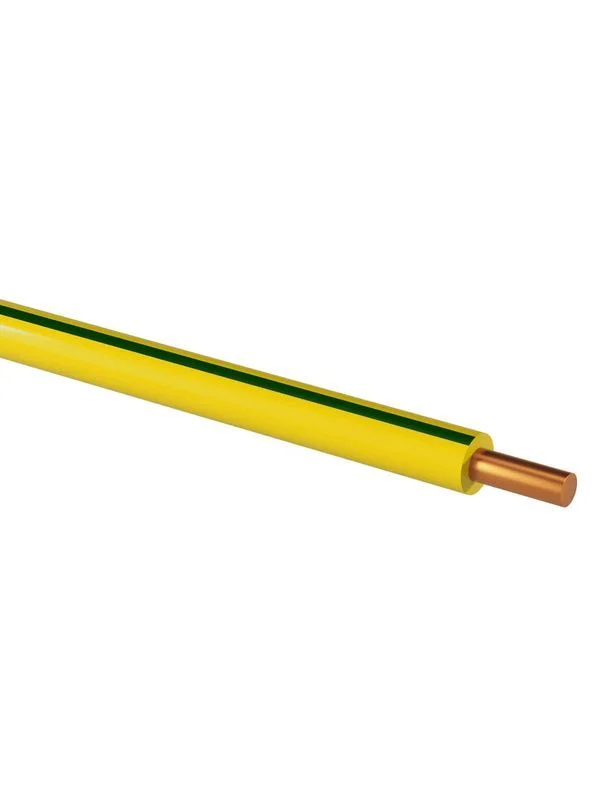 Провод ПуВнг(А)-LS 1х6,0 ГОСТ (100м), желто-зеленый TDM