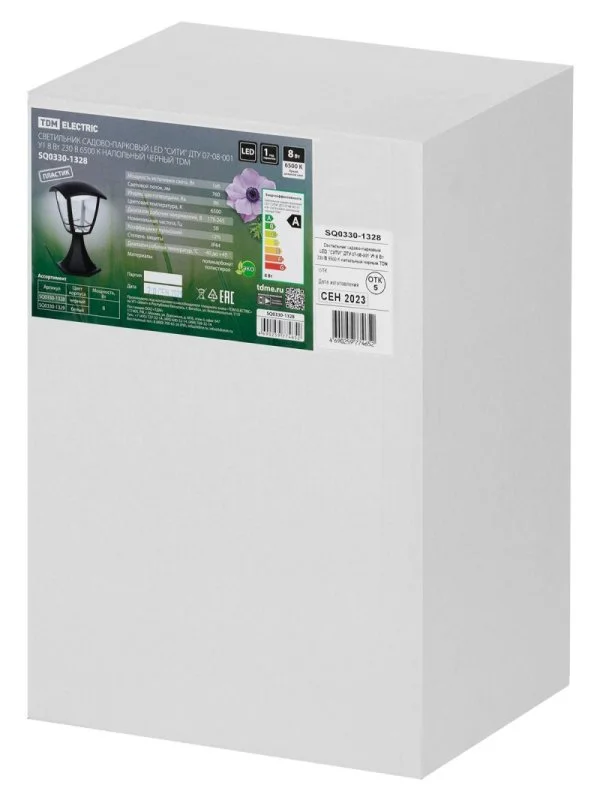 Светильник садово-парковый LED «СИТИ» ДТУ 07-08-001 У1 8 Вт 230 В 6500 К напольный черный TDM — изображение 8