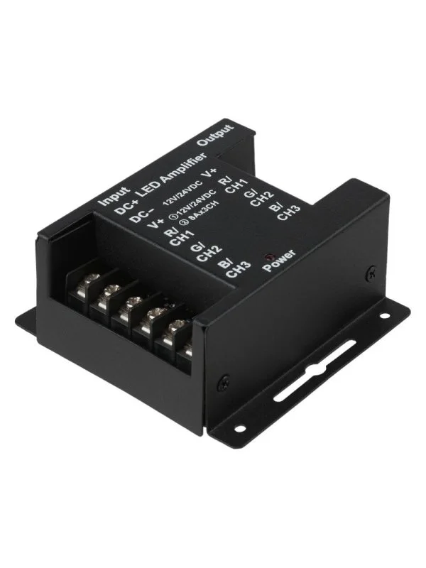 Усилитель для светодиодных лент и модулей RGB-12В-24А-288Вт-IP20, 3 канала, TDM — изображение 6