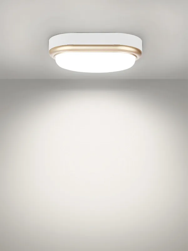 Светильник накладной LED ДПО «Антарес» 15Вт 6500К овал 221*131*68 мм мат.золото IP54 TDM — изображение 7