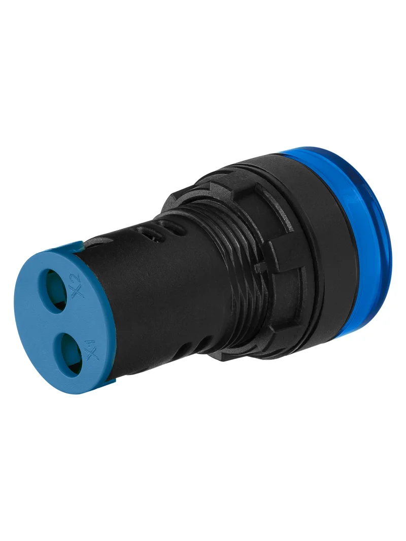 STATUS Лампа сигнальная AD-22DS, LED, d22 мм, 24-440 В AC/DC, IP65, синий TDM — изображение 4