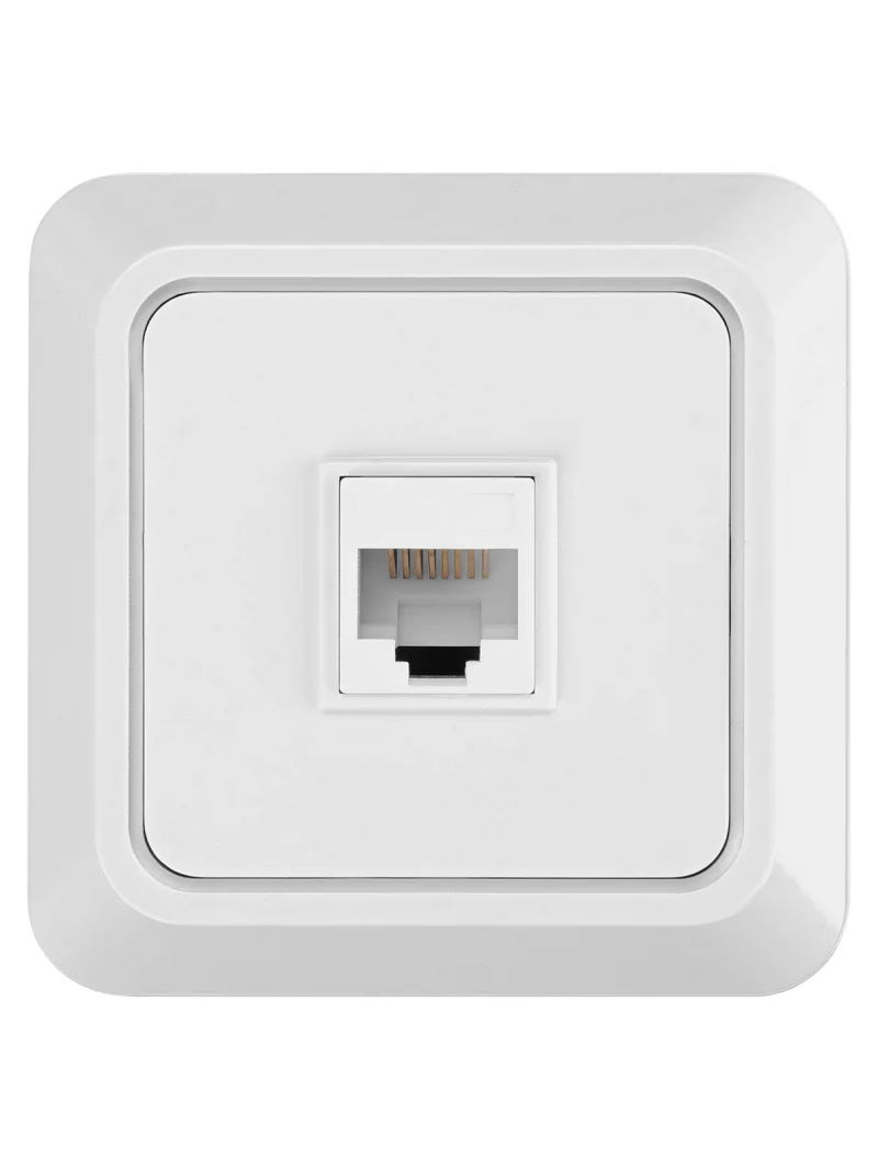 Розетка компьютерная (RJ-45) открытой установки IP20, белая «Ладога» TDM — изображение 4