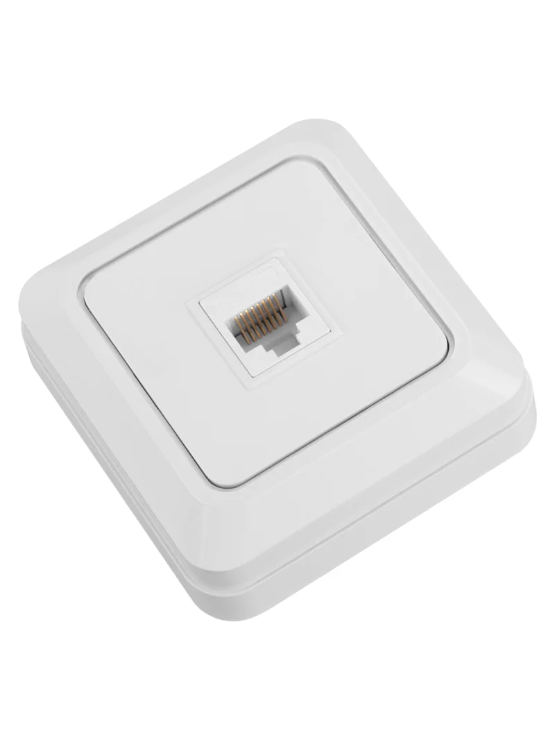 Розетка компьютерная (RJ-45) открытой установки IP20, белая «Ладога» TDM — изображение 6