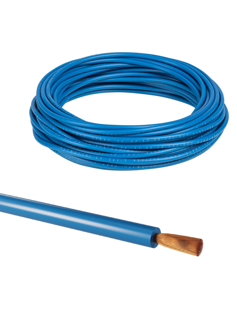 Провод ПуГВнг(А)-LS 1х10 ГОСТ (10м), синий TDM