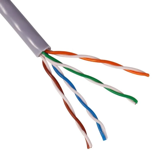 Кабель витая пара U/UTP кат.5E 4х2х24AWG solid CU PVC сер. (м) Generica-BC1-C5E04-111-305-G