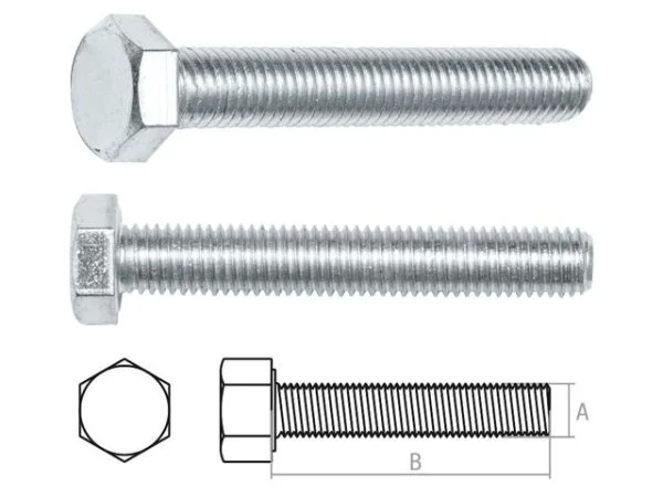 Болт М10х70 мм шестигр., цинк, кл.пр. 8.8, DIN 933 (2 шт в зип-локе) STARFIX-SMZ1-74637-2