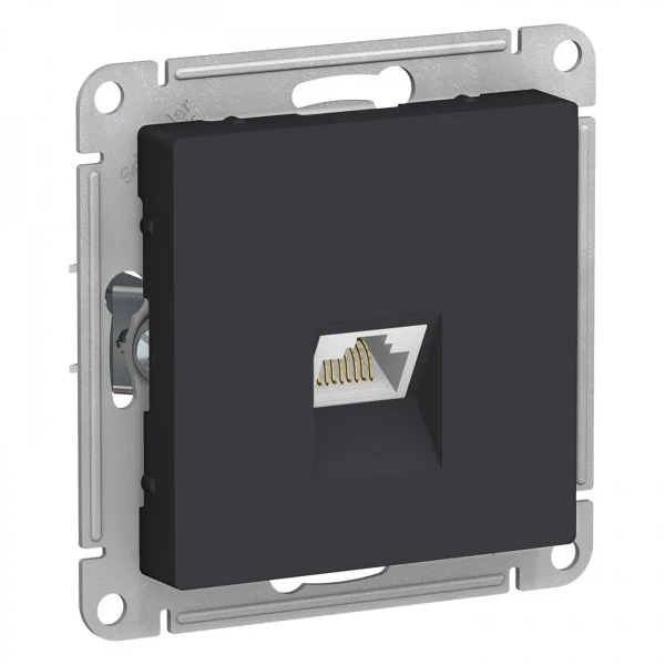 Механизм розетки компьютерной AtlasDesign RJ45 кат.5E карбон SchE ATN001083-ATN001083