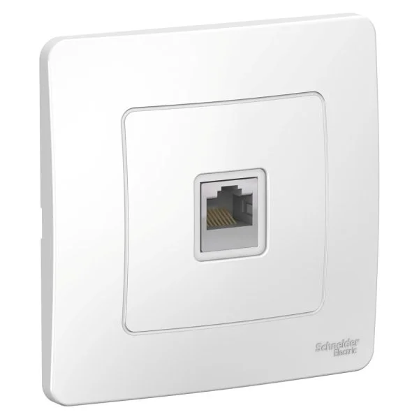 Розетка компьютерная 1-м СП BLANCA RJ45 кат.5e бел. SchE BLNIS045001-BLNIS045001