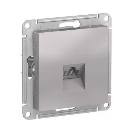 Розетка компьютерная 1-м AtlasDesign RJ45 кат.5E механизм алюм. SE ATN000383