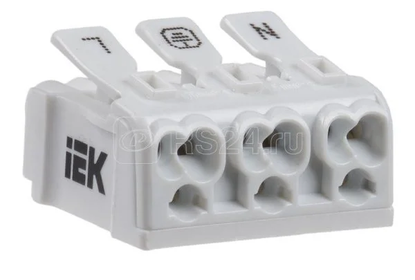 Клемма пружинная соединительная КСП3-L+N+PE IEK UKZ-B06-3P-F0-E0-10-UKZ-B06-3P-F0-E0-10
