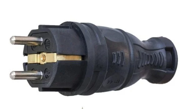 Вилка прямая 16А с заземл. каучук TOKOV ELECTRIC TKE-C05-KV-Z