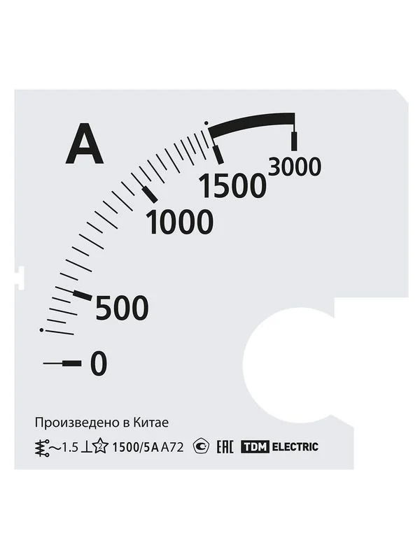 Шкала Ш72 1500/5А-1,5 (для А72 Х/5А) TDM