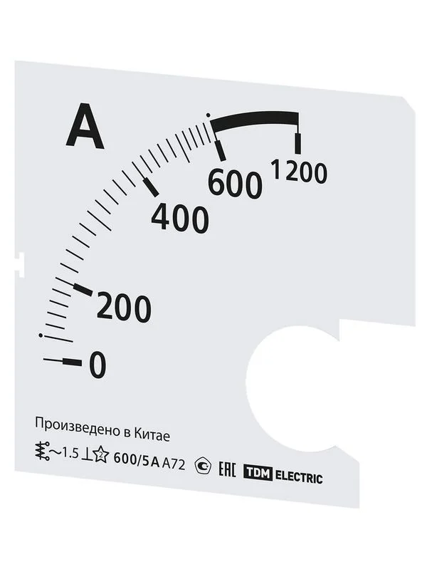 Шкала Ш72 600/5А-1,5 (для А72 Х/5А) TDM