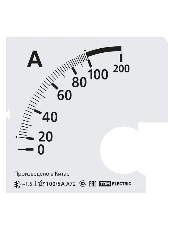 Шкала Ш72 100/5А-1,5 (для А72 Х/5А) TDM