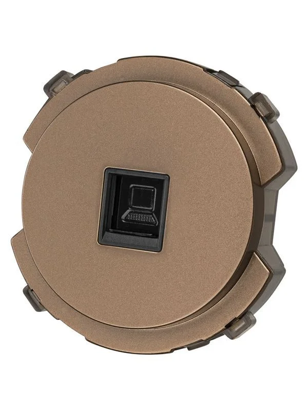 Розетка компьютерная RJ45 бронза, «Байкал» TDM