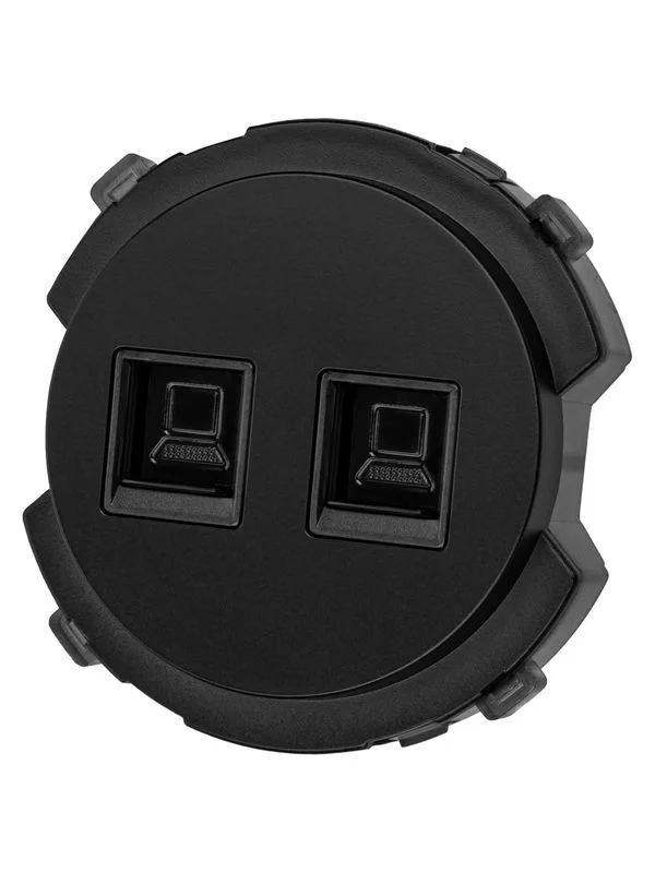 Розетка компьютерная двойная RJ45 агат, «Байкал» TDM — изображение 2