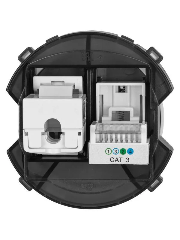 Розетка телефонная RJ11 + компьютерная RJ45 платина, «Байкал» TDM — изображение 6