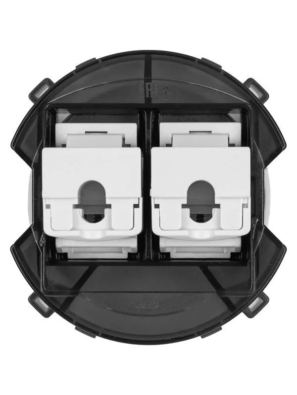 Розетка компьютерная двойная RJ45 платина, «Байкал» TDM — изображение 5