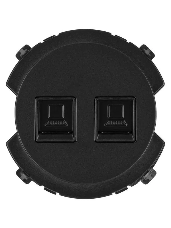 Розетка компьютерная двойная RJ45 агат, «Байкал» TDM — изображение 4