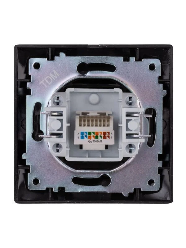 Розетка компьютерная RJ45 старинное серебро «Лама» TDM — изображение 4
