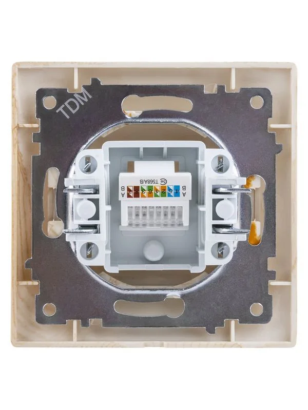 Розетка компьютерная RJ45 сосна «Лама» TDM — изображение 6
