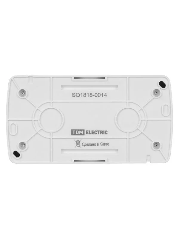 Розетка двойная 2П+3 открытой установки IP54 16А с крышкой белая «Селигер» TDM