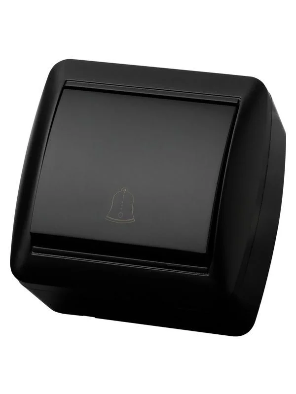 Кнопка звонковая открытой установки IP44 6А графит «Селигер» TDM — изображение 4