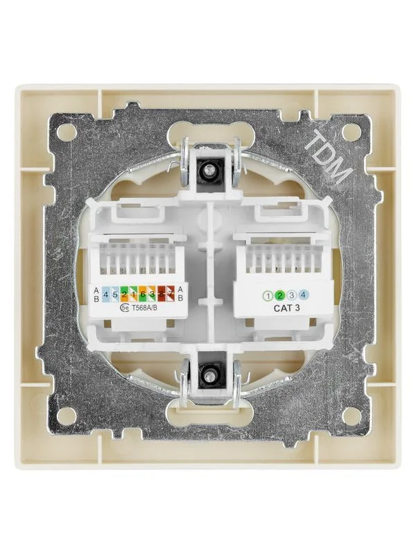Розетка телефонная RJ11 + компьютерная RJ45 сл. кость «Сенеж» TDM — изображение 2