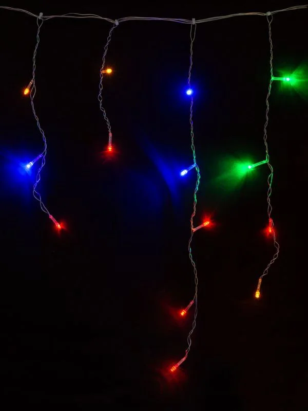 Гирлянда светодиодная «Бахрома» 1,9х0,5 м, 68LED, многоцветн., 8 режимов, 250 В, IP20, TDM