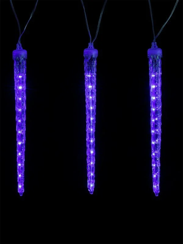 Гирлянда светодиодная «Сосульки фигурные» 2,1 м, 176LED, 8 шт, падающий синий свет, 250 В, IP44, TDM