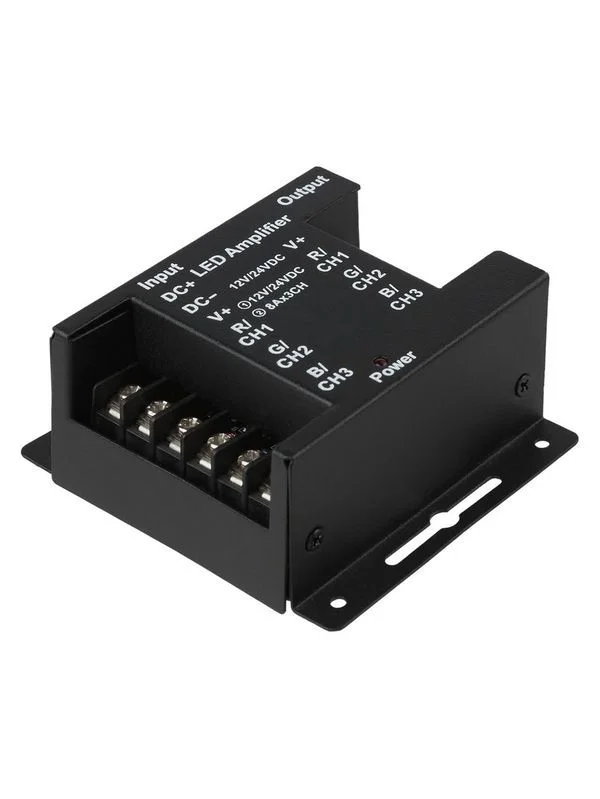 Усилитель для светодиодных лент и модулей RGB-12В-24А-288Вт-IP20, 3 канала, TDM — изображение 3