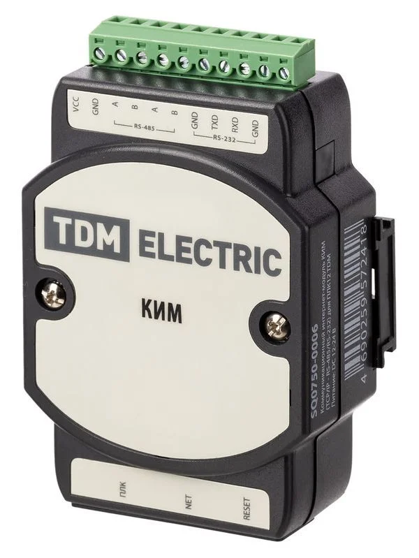Коммуникационный интернет-модуль КИМ (TCP/IP — RS-485/RS-232) для ПЛК12 TDM — изображение 2