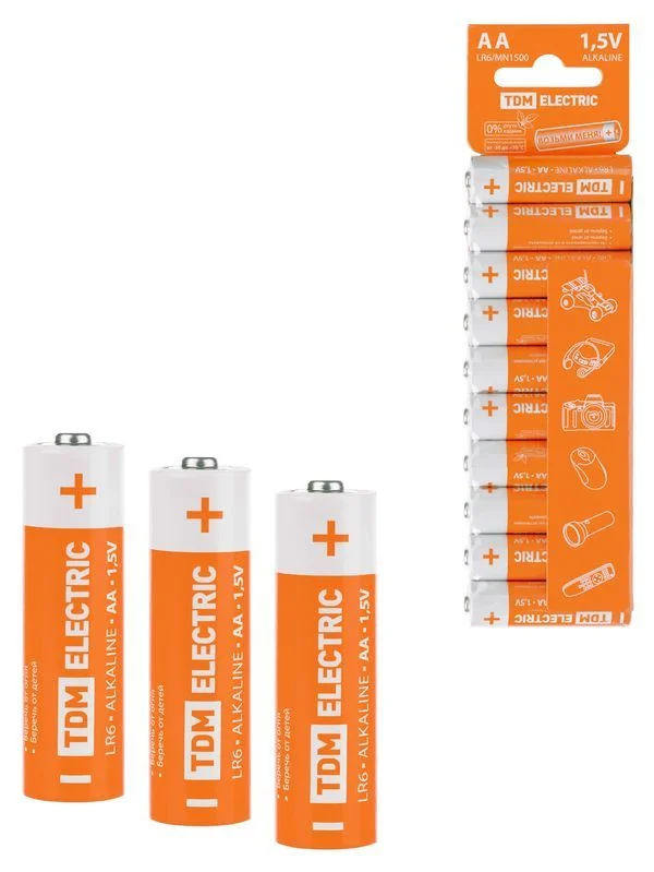 Элемент питания LR6 AA Alkaline 1,5V SC-10 TDM — изображение 3