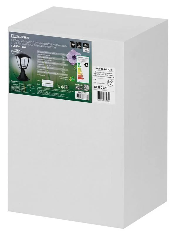 Светильник садово-парковый LED «СИТИ» ДТУ 07-08-001 У1 8 Вт 230 В 6500 К напольный черный TDM — изображение 3