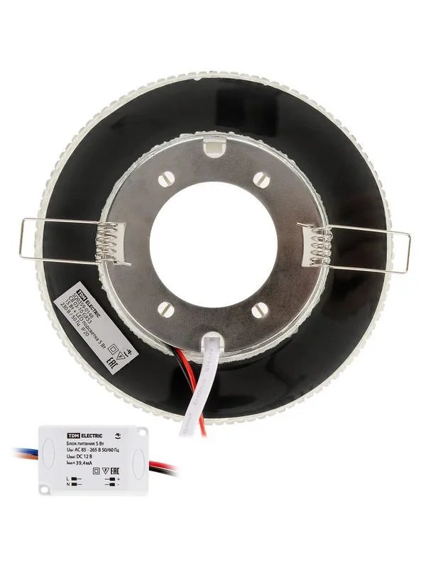 Светильник встраиваемый СВ 03-10 GX53 230В LED подсветка 5 Вт зеркальный/хром TDM — изображение 3