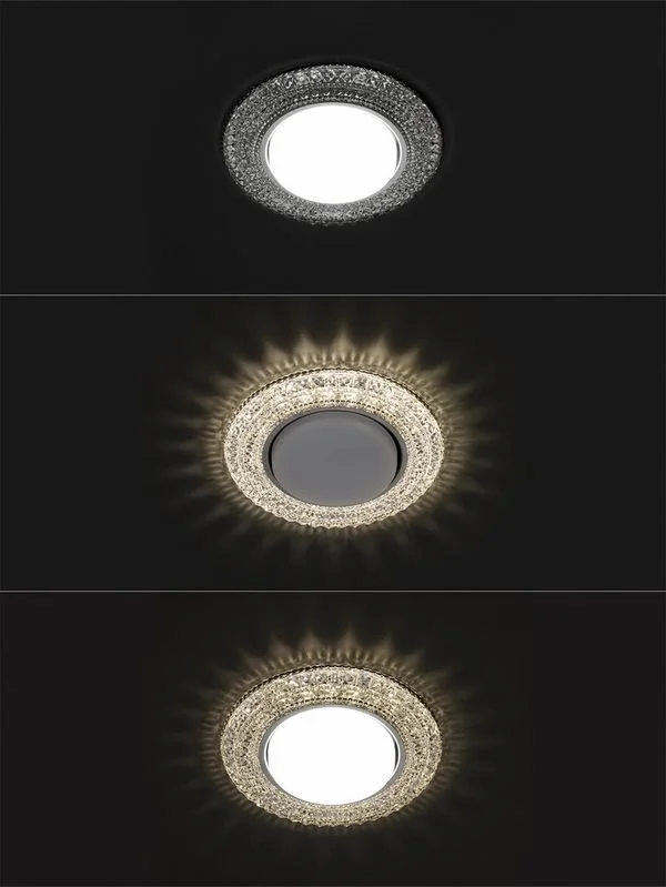 Светильник встраиваемый СВ 03-10 GX53 230В LED подсветка 5 Вт зеркальный/хром TDM — изображение 2