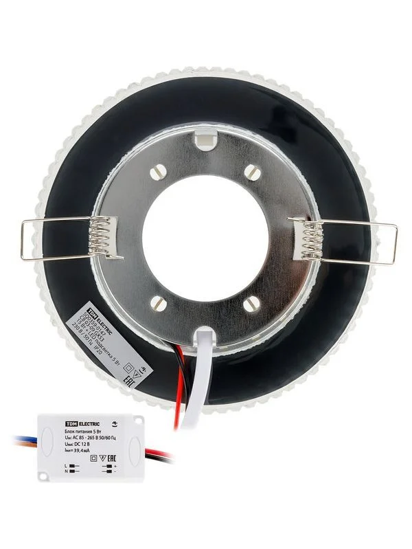 Светильник встраиваемый СВ 03-09 GX53 230В LED подсветка 5 Вт зеркальный/хром TDM — изображение 7