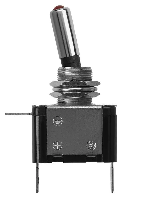 Выключатель-тумблер ASW-07D 1P 12В AC/DC 25А (3c) ON-OFF с фиксацией с красной LED подсветкой TDM — изображение 5
