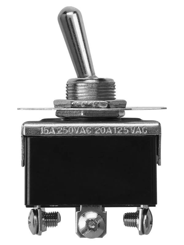 Переключатель-тумблер KN3C-223AAH 2P 250В AC/DC 15А (6c) ON-OFF-ON без фиксации TDM — изображение 6