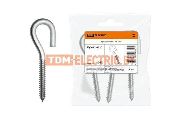 Крюк-шуруп ВТ 16 TDM SQ0412-0220