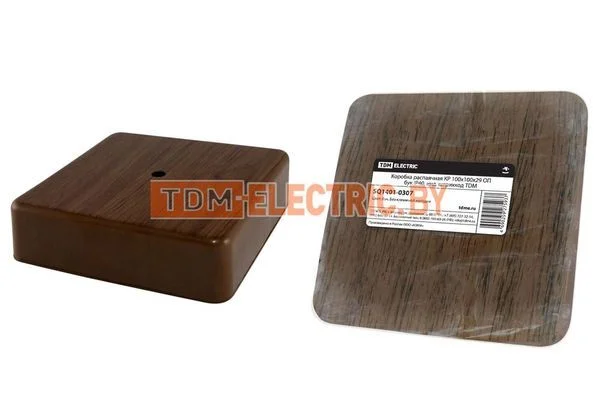 Коробка распаячная КР 100х100х29 ОП бук IP40, инд. штрихкод TDM SQ1401-0307