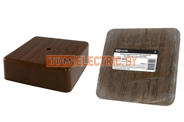 Коробка распаячная КР 100х100х44 ОП бук IP40, инд. штрихкод TDM SQ1401-0309