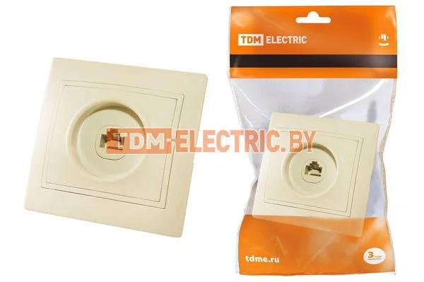 Розетка компьютерная RJ45 сл. кость «Таймыр» TDM SQ1814-0121