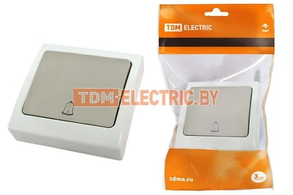 Кнопка звонковая скрытой установки IP54 6A «Вуокса» TDM SQ1803-0106