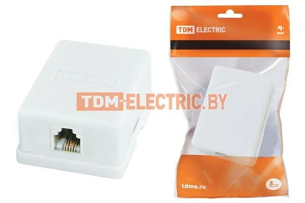 Телефонная розетка 1×6Р-4С TDM SQ1809-0001