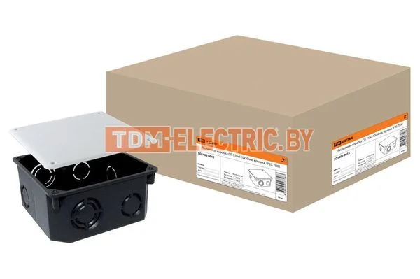 Распаячная коробка СП 110х110х50мм, крышка, IP20, TDM SQ1402-0015