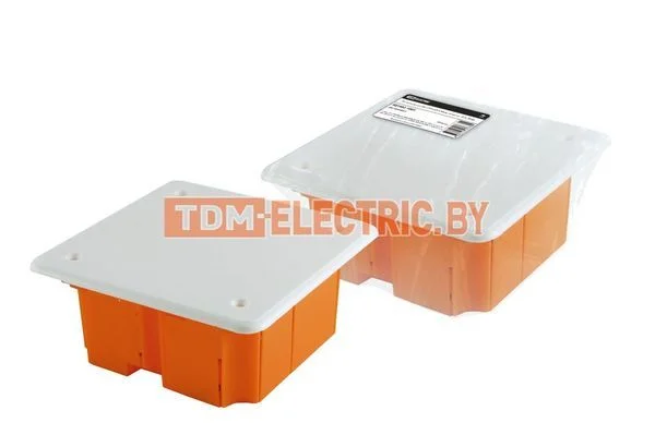 Распаячная коробка СП 92х92х40мм, крышка, IP20, инд. штрихкод, TDM SQ1402-1001