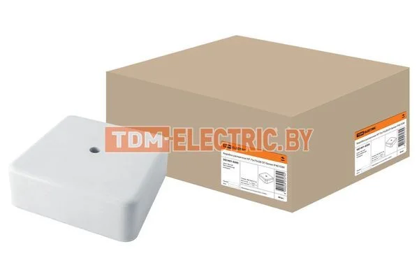 Коробка распаячная КР 75х75х28 ОП белая IP40 TDM SQ1401-0205