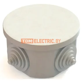 Распаячная коробка ОП D80х35мм, IP42, 3-х рожковая, белая TDM SQ1401-4004